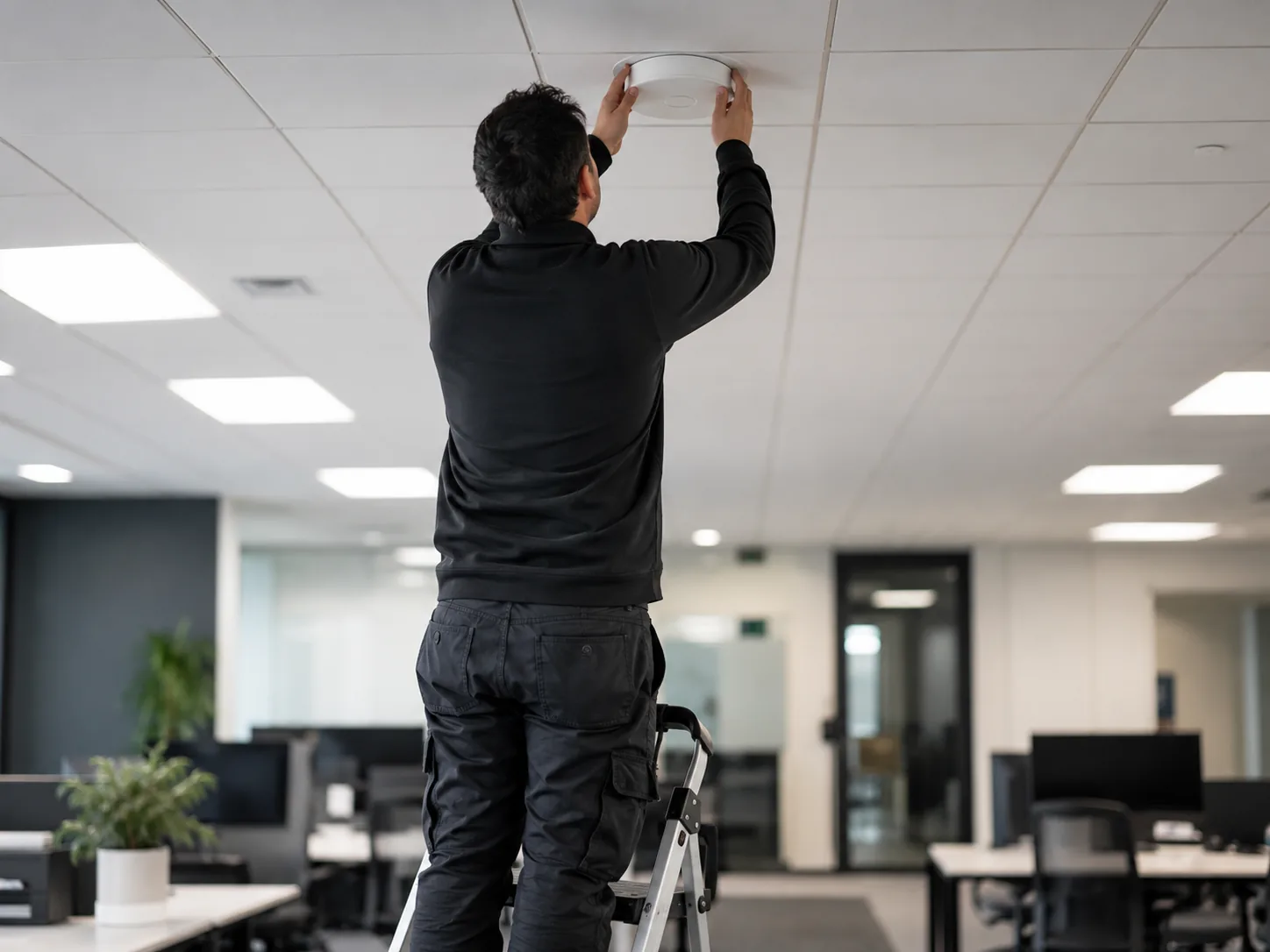 Montim access point Wi‑Fi për mbulim zyre